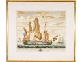 After J. Boydell (UK, 18thc.) Hand Colored Engraving, An Exact View Of The Glorioso... 