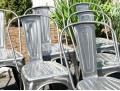 Set Of Six Lumisource Industrial Stacking Dining Chairs