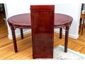 Vintage Rosewood Oval Dining Table With Two Extension Leaves