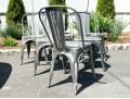 Set Of Six Lumisource Industrial Stacking Dining Chairs