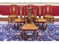 Set Of Six Mahogany Queen Ann Style Dining Chairs