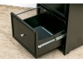 Black Finished Two Drawer Filing Cabinet