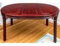 Vintage Rosewood Oval Dining Table With Two Extension Leaves