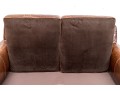 Restoration Hardware Leather Loveseat Sofa