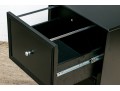 Black Finished Two Drawer Filing Cabinet