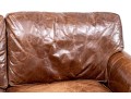 Restoration Hardware Leather Loveseat Sofa