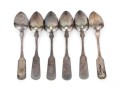 Set Of Six Antique Coin Silver Teaspoons    3.50 Troy Ozs. 