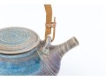 Japanese Ceramic Lidded Teapot With Six Glazed Teabowls