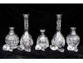 Collection Of Five Vintage Cut Crystal Decanters