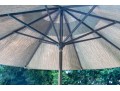 Outdoor Suite Of Four Chairs, Table, And Atlantic Shores Umbrella