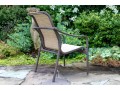 Outdoor Suite Of Four Chairs, Table, And Atlantic Shores Umbrella