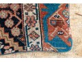 Pair Of Antique Carpet Fragment Pillows For Upcycle