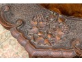 Carved Moroccan Wood Table With A Fabulous Water Lily Form Top