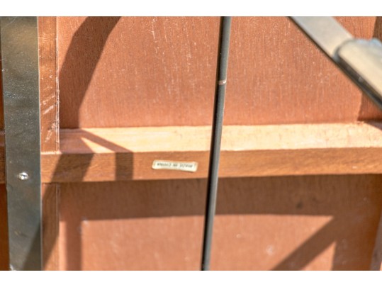 Rattan And Iron Folding Table