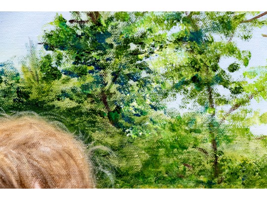 Signed Rita Oil On Canvas, Portrait Of A Child, 1978