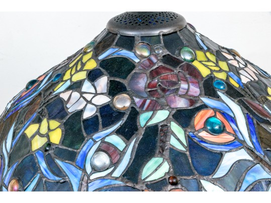Decorative Resin Tiffany Style Table Lamp With Dragonflies