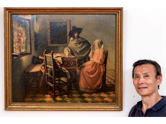 Decorative Print After Johannes  Vermeer (Dutch, 1632-1675) 