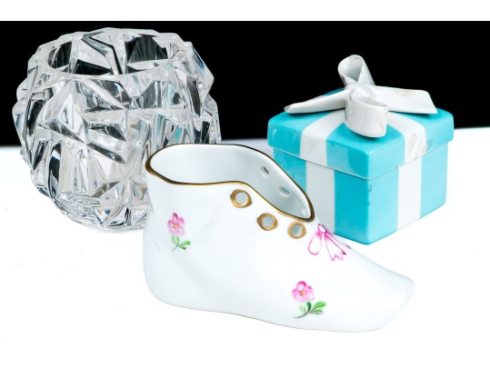 Group Of Three Tiffany & Co. And Herend Table Top Items 