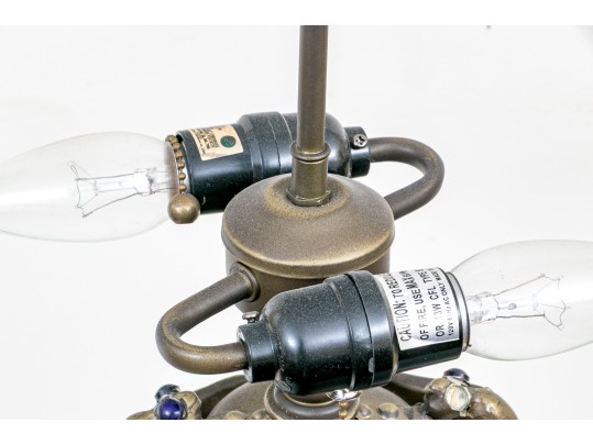 Decorative Resin Tiffany Style Table Lamp With Dragonflies