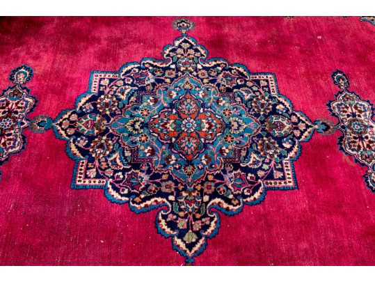 Hand-Knotted Room Size Wool Carpet, 15'-5 X 11'-11 1/4