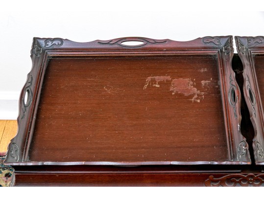 Chippendale Style Double Tray Top Cocktail Table