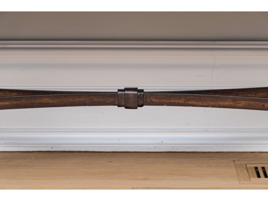 Transitional Style Upholstered Window Bench With Pair Of Accent Cushions