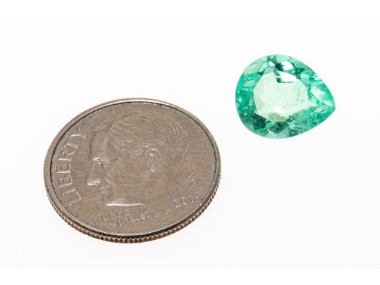 Loose Stone: Pear Faceted Emerald, CTS: 2.52