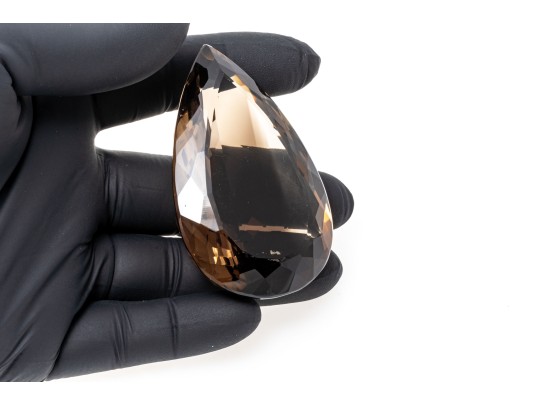 Loose Stone: Enormous Pear Faceted Smoky Quartz, CTS: 528.76