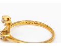 14k Yellow Gold Vertical Profile Diamond Enhancer Ring, App. 0.06 TCW, Size 6.25