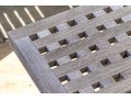 Sizable Quality Square Lattice Design Teak Outdoor Cocktail Table