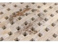 Sizable Quality Square Lattice Design Teak Outdoor Cocktail Table