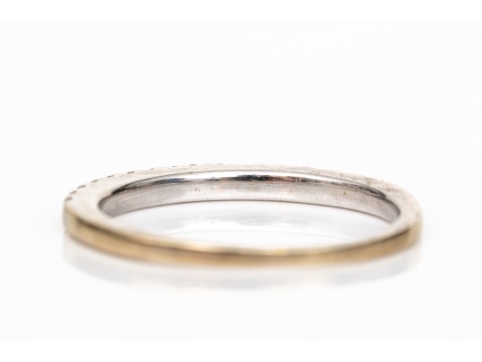 14k White Gold Narrow Ruby Band Ring, App. 0.15 TCW, Size 6