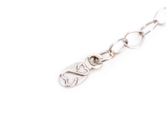 14k White Gold Fun Diamond Set Heart Swan Motif Pendant, App. 0.09 TCW, With Chain