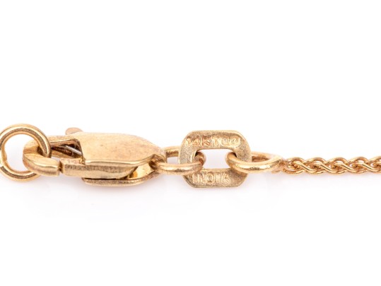 14k Yellow Gold Striking Stacked Baroque Cultured Pearl And Foliate Pendant, With Chain