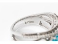 Levian 14k White Gold Blue Topaz And Diamond Ring, Diamonds App. 0.52 TCW, Size 7