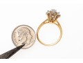 10k Yellow Gold Moissanite Cluster Ring, Size 6.25