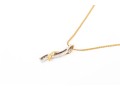 14k Gold Retro Diamond Set Twist Pendant, App. 0.17 TCW, With Chain