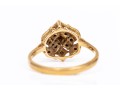 14k Yellow Gold Vintage Diamond Cluster Ring, App. 0.11 TCW, Size 6