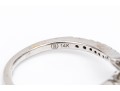 14k White Gold Lovely Diamond Set Bypass Ring, App. 0.42 TCW, Size 8.25