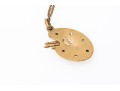 14k Yellow Gold Vintage Palette And Brush Pendant, With Chain