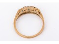 14k Yellow Gold Vintage Synthetic Blue Spinel Ring, Size 8
