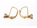 14k Yellow Gold Simple Moissanite Set Drop Earrings