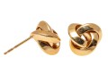 14k Yellow Gold Contemporary Knot Style Earrings