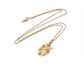 14k Yellow Gold Vintage Palette And Brush Pendant, With Chain
