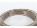 Titanium And 18k Yellow Gold Striking Diamond Set Band Ring, App. 0.14 TCW, Size 10, See Note