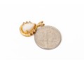 14k Yellow Gold Retro Style White Sapphire And White Opal Set Pendant