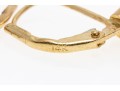 14k Yellow Gold Simple Moissanite Set Drop Earrings