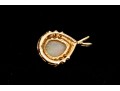 14k Yellow Gold Retro Style White Sapphire And White Opal Set Pendant
