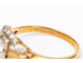 14k And 18k Vintage Round Diamond Ring, App. 0.29 TCW, Size 6.25