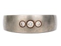 Titanium And 18k Yellow Gold Striking Diamond Set Band Ring, App. 0.14 TCW, Size 10, See Note